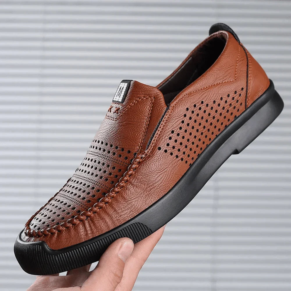 Men's Leather Moccasins Milan - Pure - PURECLO