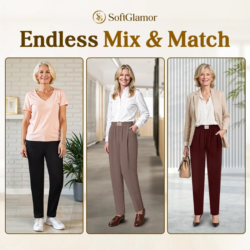 Pantalon Pure&Clo pour femme, ultra doux et fluide, facile à enfiler