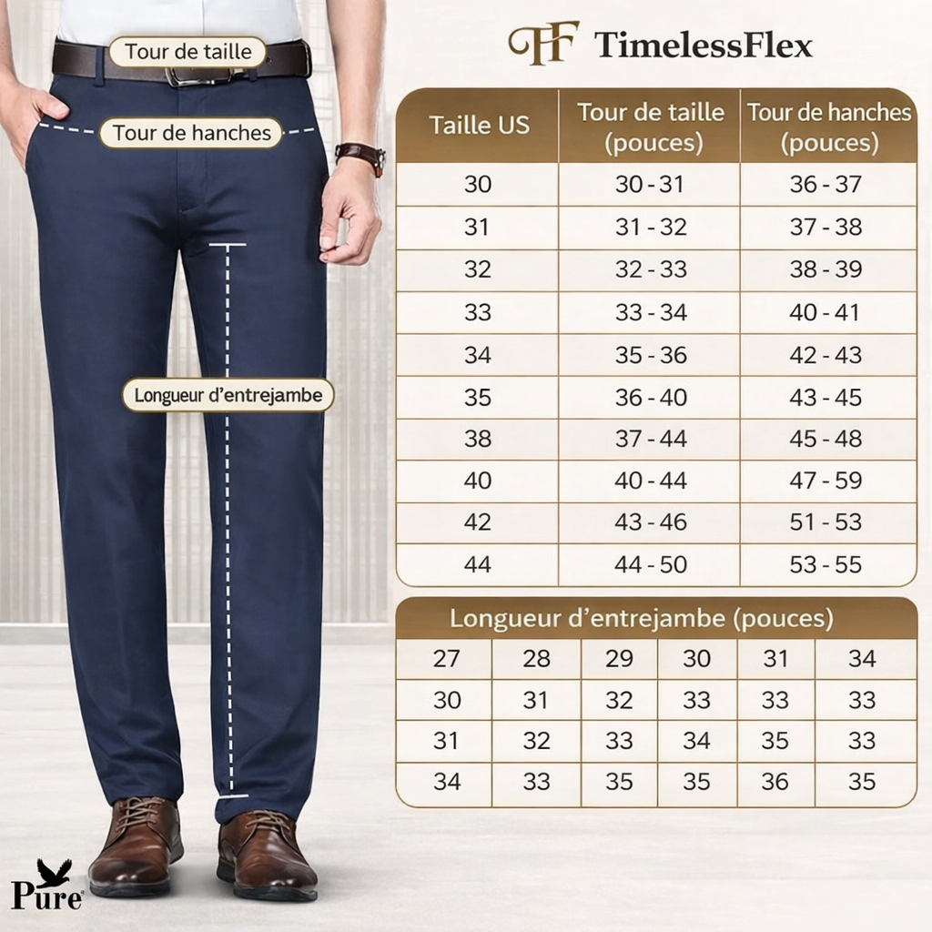 Pure TimelessFlex – Tuyau droit classique avec 4 brins extensibles FR