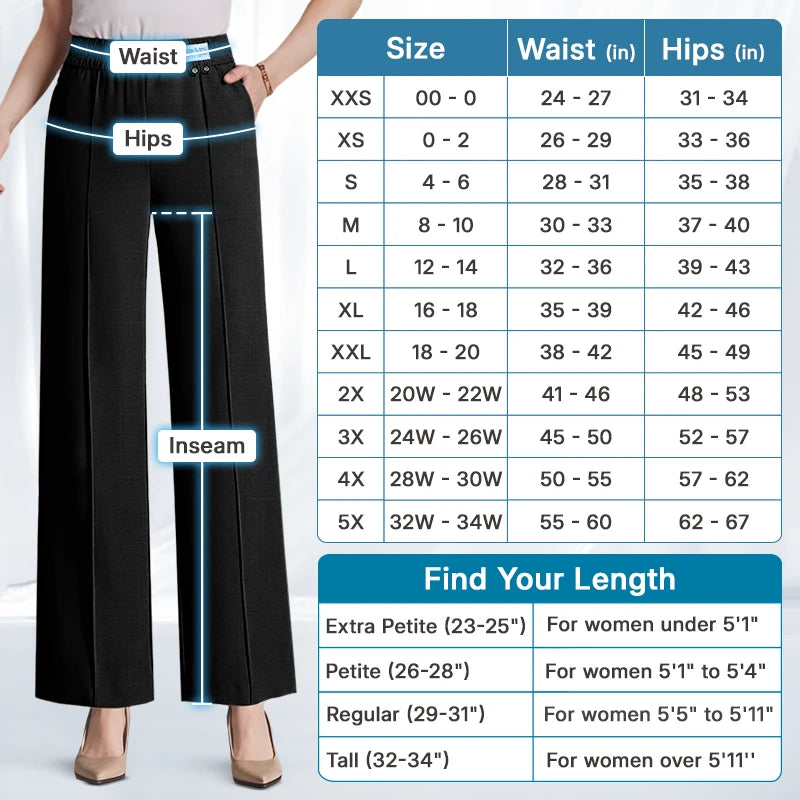Pure&Clo - Pantalon ultra-doux à taille haute élastique et confortable