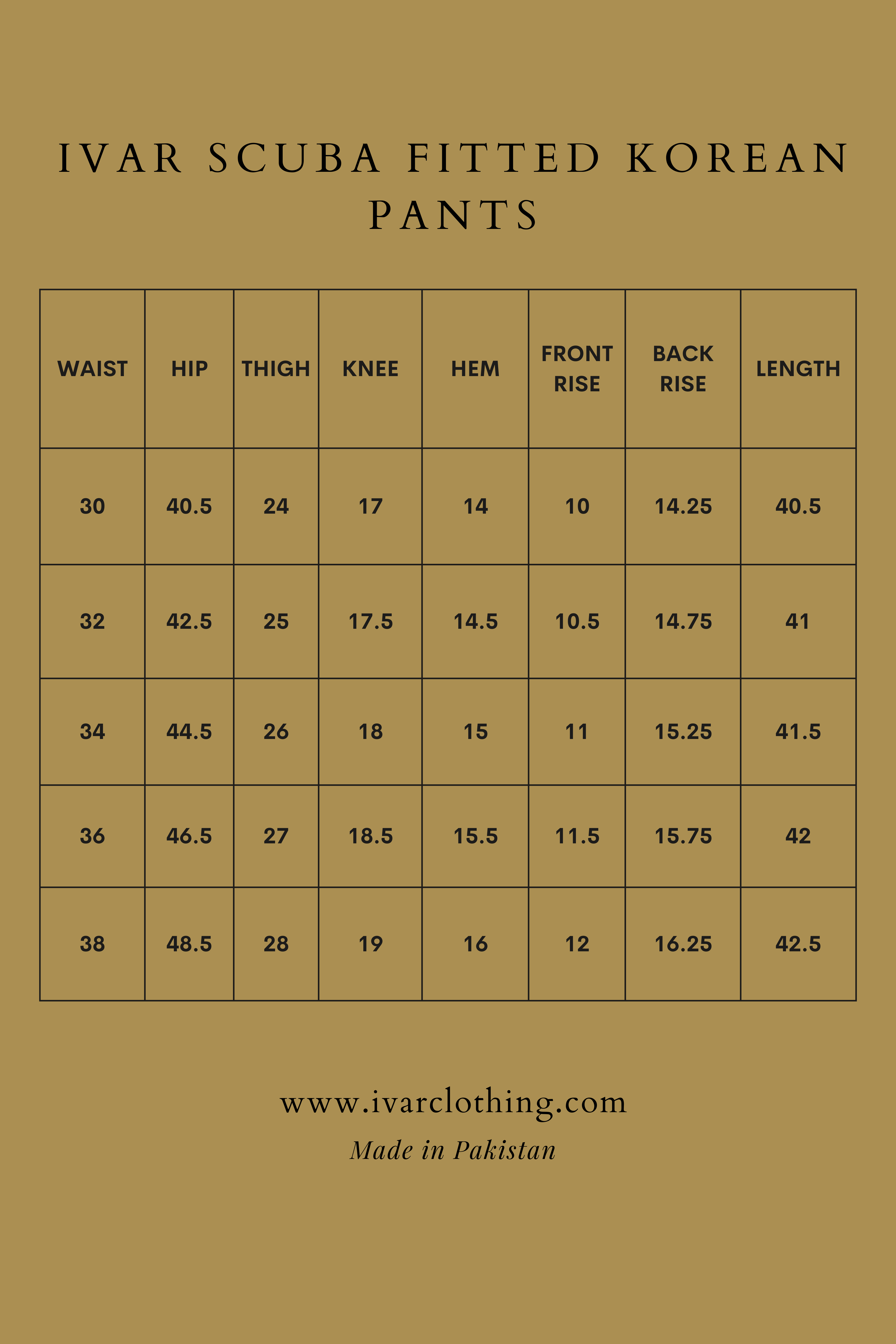 IVAR® Scuba Fitted Navy Korean Pant