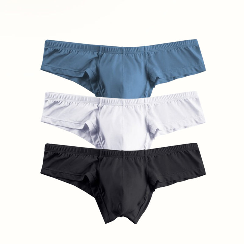 š„Slip Ć Taille Basse Respirant de Couleur Unie pour HommesćAchetez 3 Obtenez 2 Gratuitć