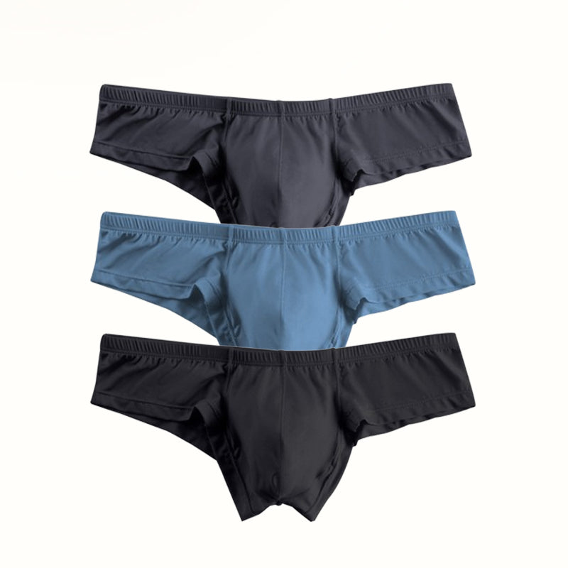š„Slip Ć Taille Basse Respirant de Couleur Unie pour HommesćAchetez 3 Obtenez 2 Gratuitć