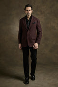 PURE | Blazer texturé bordeaux