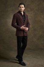 PURE | Blazer texturé bordeaux