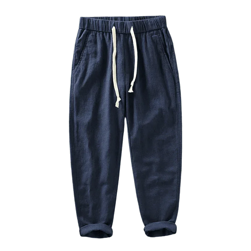 Men's Linen Trousers Rovino - Pure - PURECLO