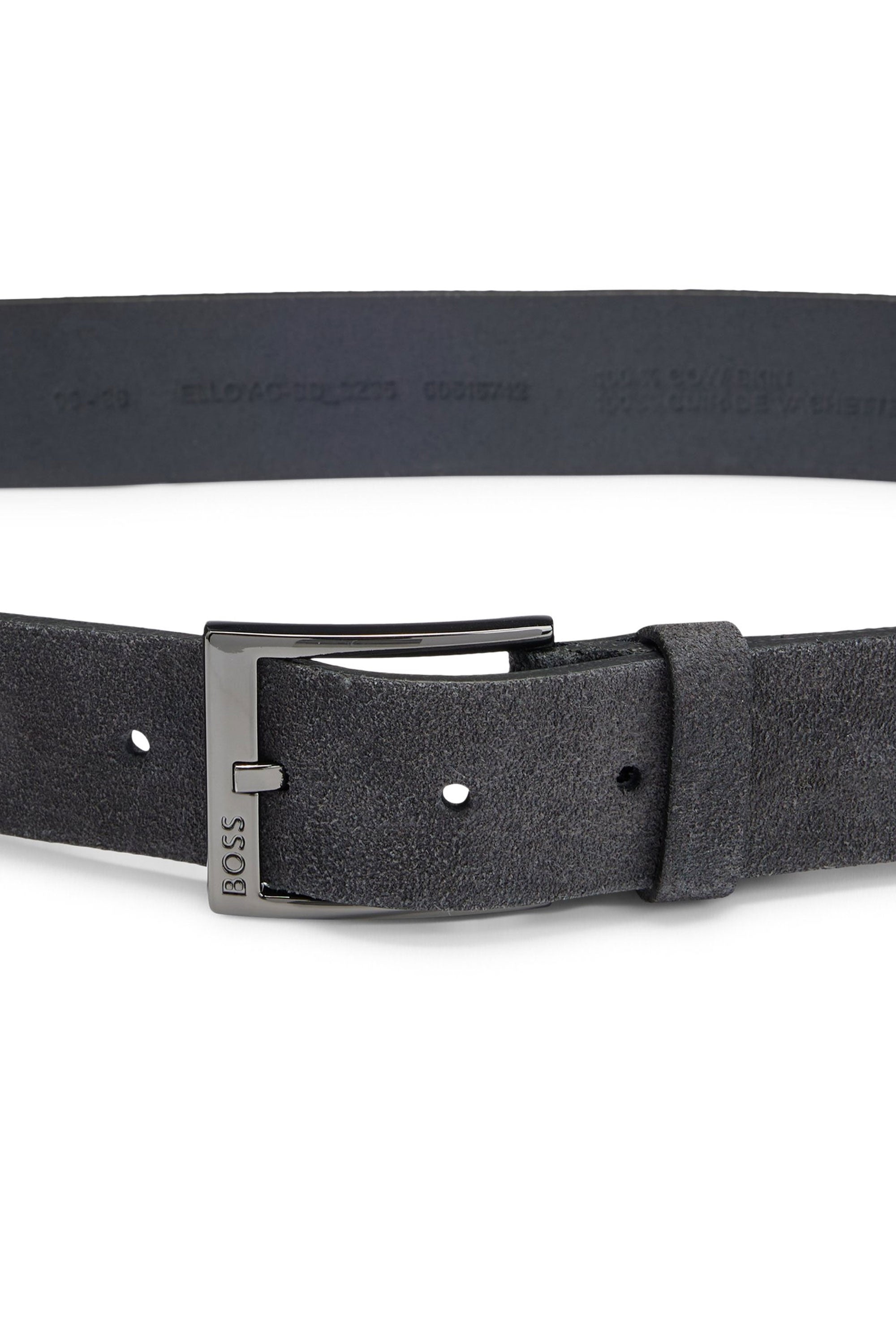 Ceinture Boss Black Elloy en cuir bleu foncé