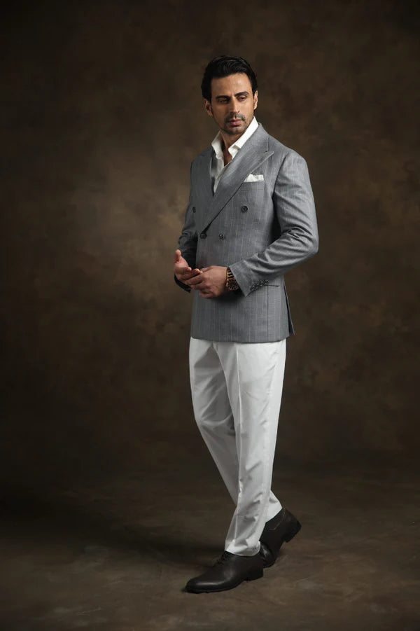 PURE | Blazer croisé classique Argento 