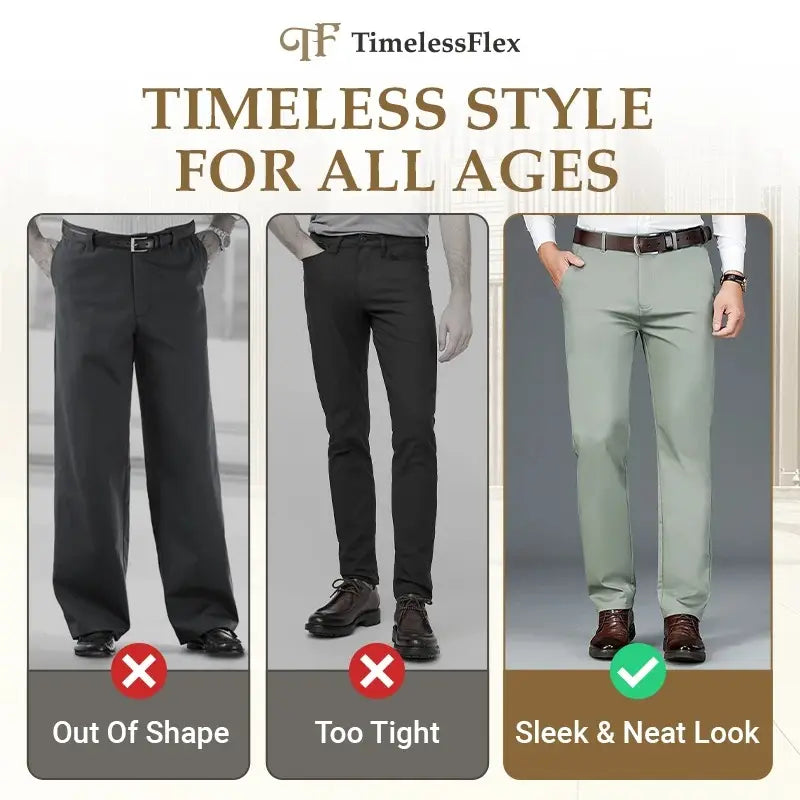 Pantalon Pure TimelessFlex – Coupe droite classique extensible dans les 4 sens 