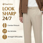 EaseTailor Calça Masculina Reta Smart Comfort