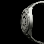 Magneto Metal Arabic Silver Watch classic