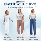 Pure&amp;Clo - Pantalon ultra-doux à taille haute élastique et confortable 