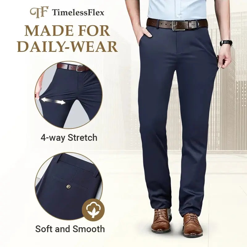 Pantalon Pure TimelessFlex – Coupe droite classique extensible dans les 4 sens 