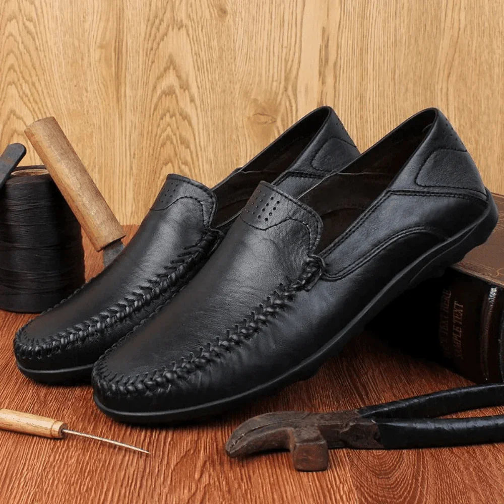 Men's Leather Moccasins Florença - Pure - PURECLO