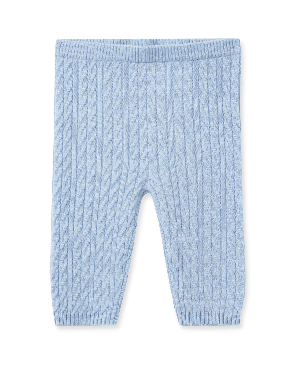 Leggings en cachemire torsadé bleuet