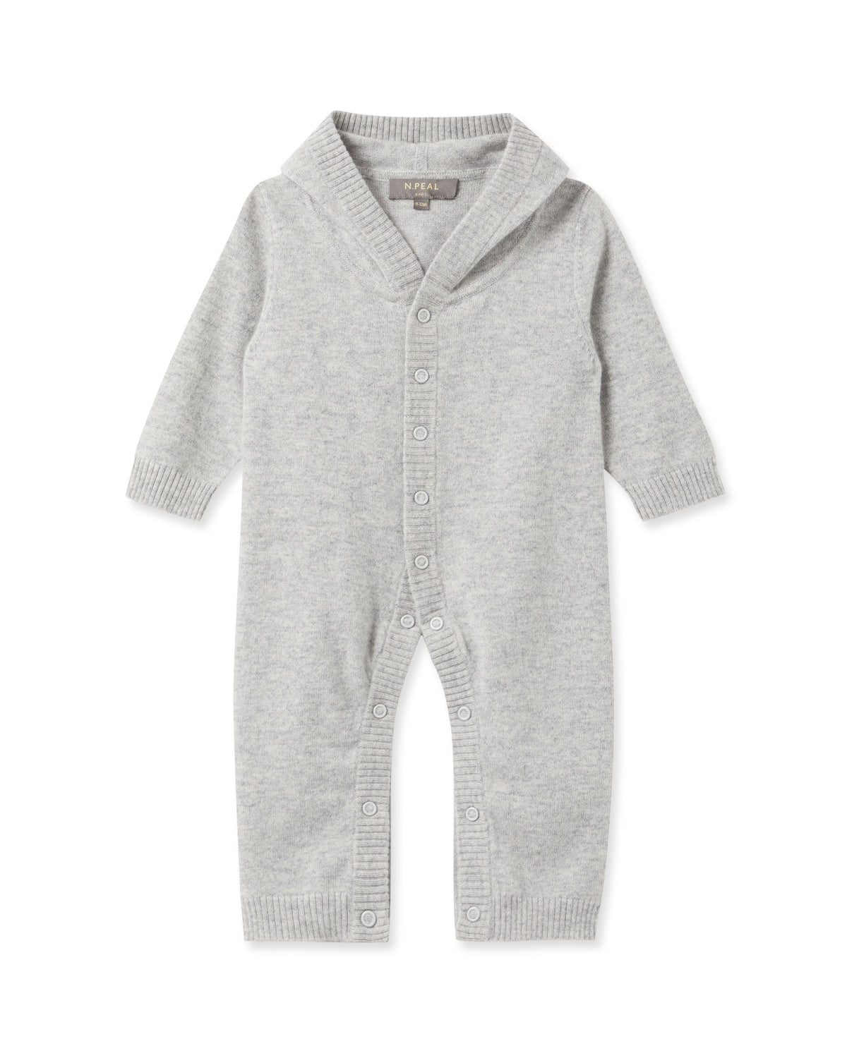 Combinaison de nuit en cachemire Panda gris fumé