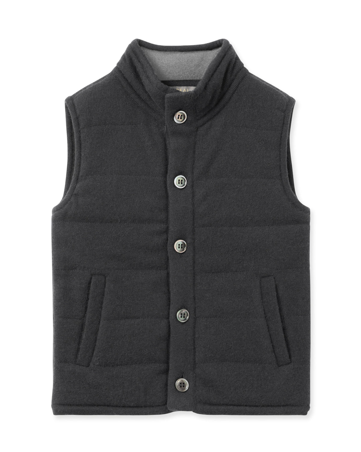 Gilet en cachemire pour garçon, gris anthracite foncé