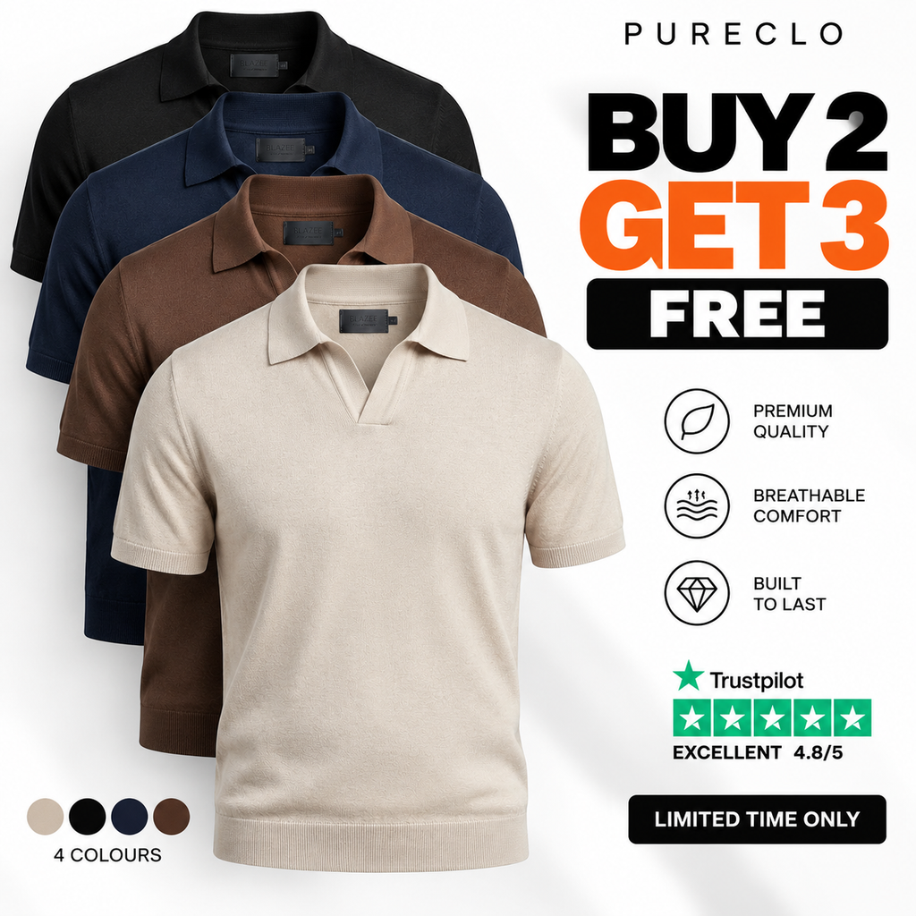 [BUY 2 GET 3] Essential Polo Tricot Pure 3-Pack | Silky-Soft Pima Cotton Blazee