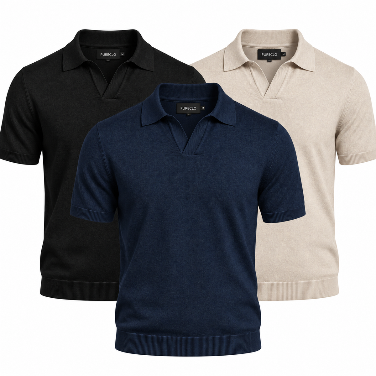 [BUY 2 GET 3] Essential Polo Tricot Pure 3-Pack | Silky-Soft Pima Cotton Blazee