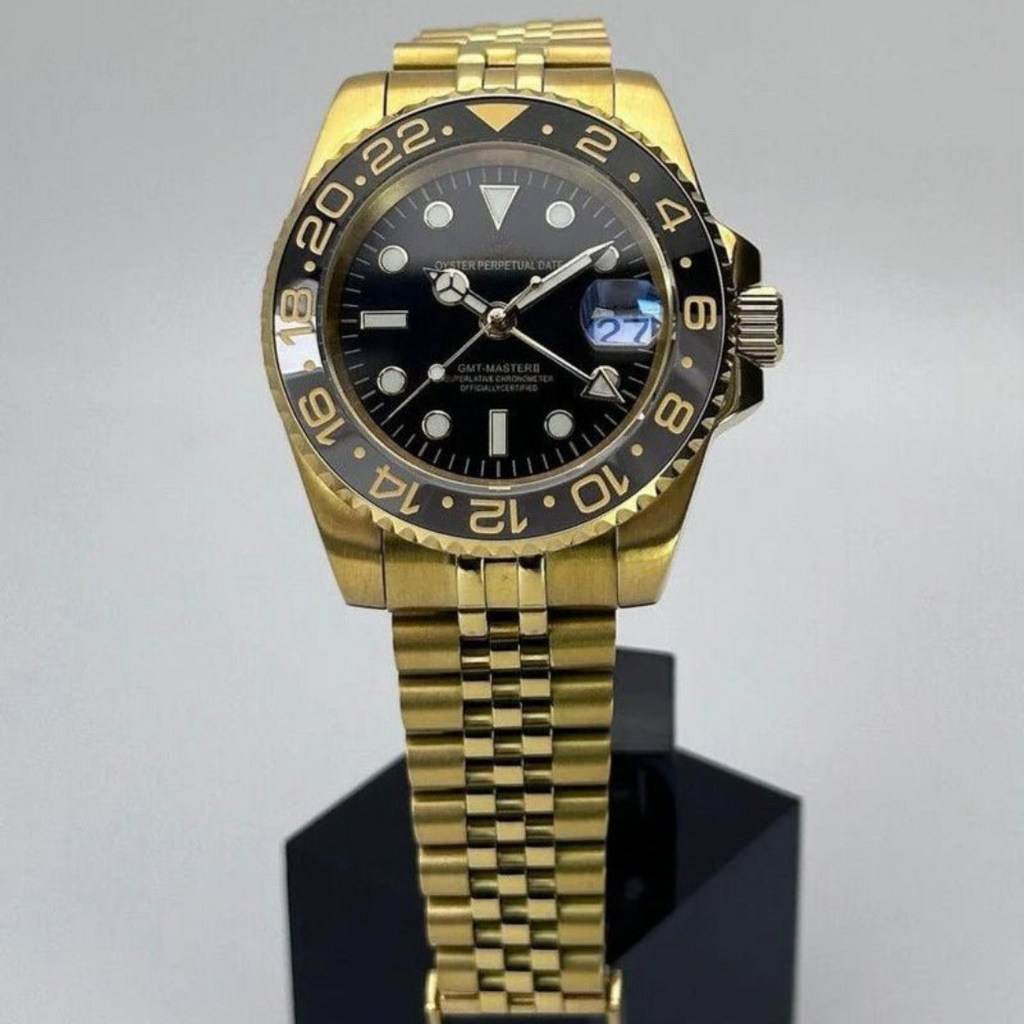 Montre Mod GMTEIKO | Or et noir | Bracelet Jubilee