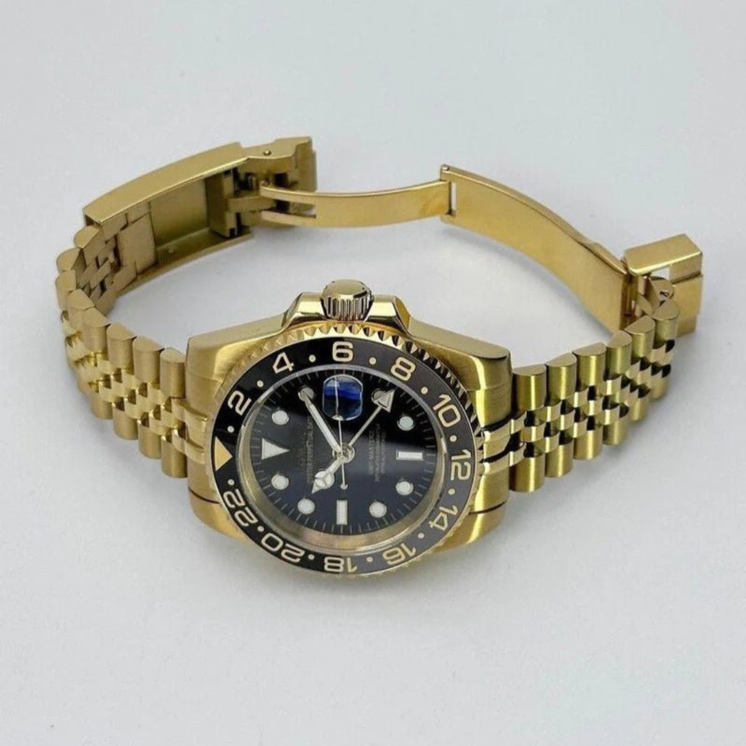 Montre Mod GMTEIKO | Or et noir | Bracelet Jubilee