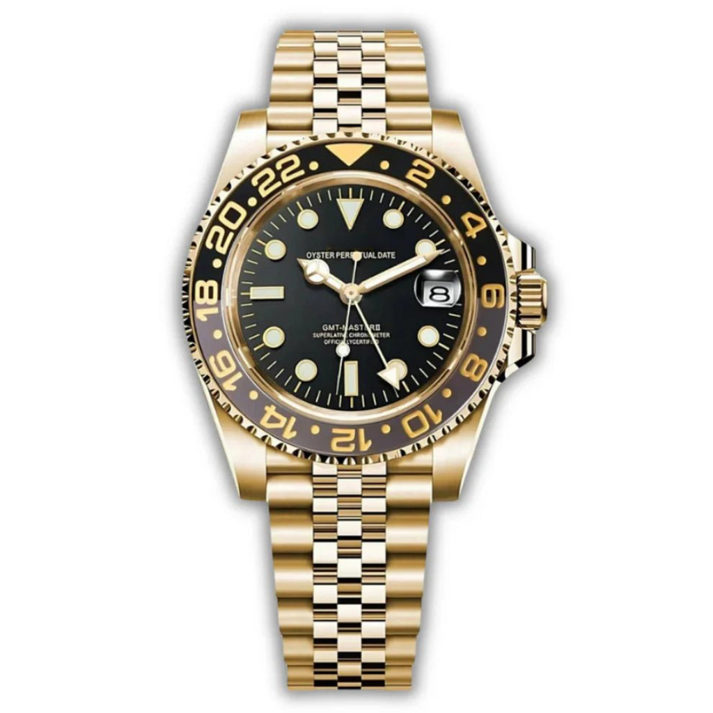 Montre Mod GMTEIKO | Or et noir | Bracelet Jubilee