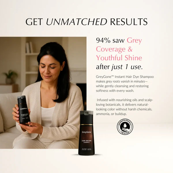 Shampoing colorant instantané GreyGone™ [50 % de réduction + livraison gratuite] 