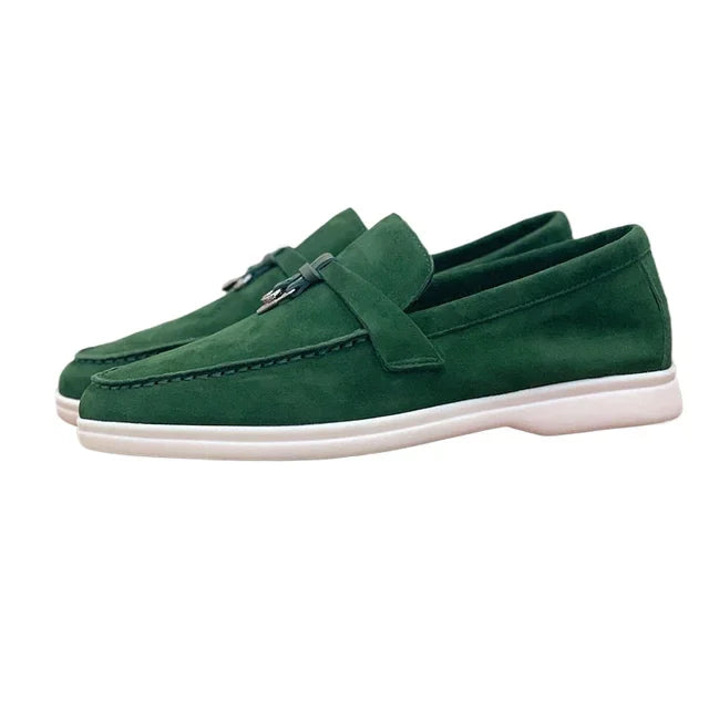 NOBA - Suede Lady Loafers - PURECLO