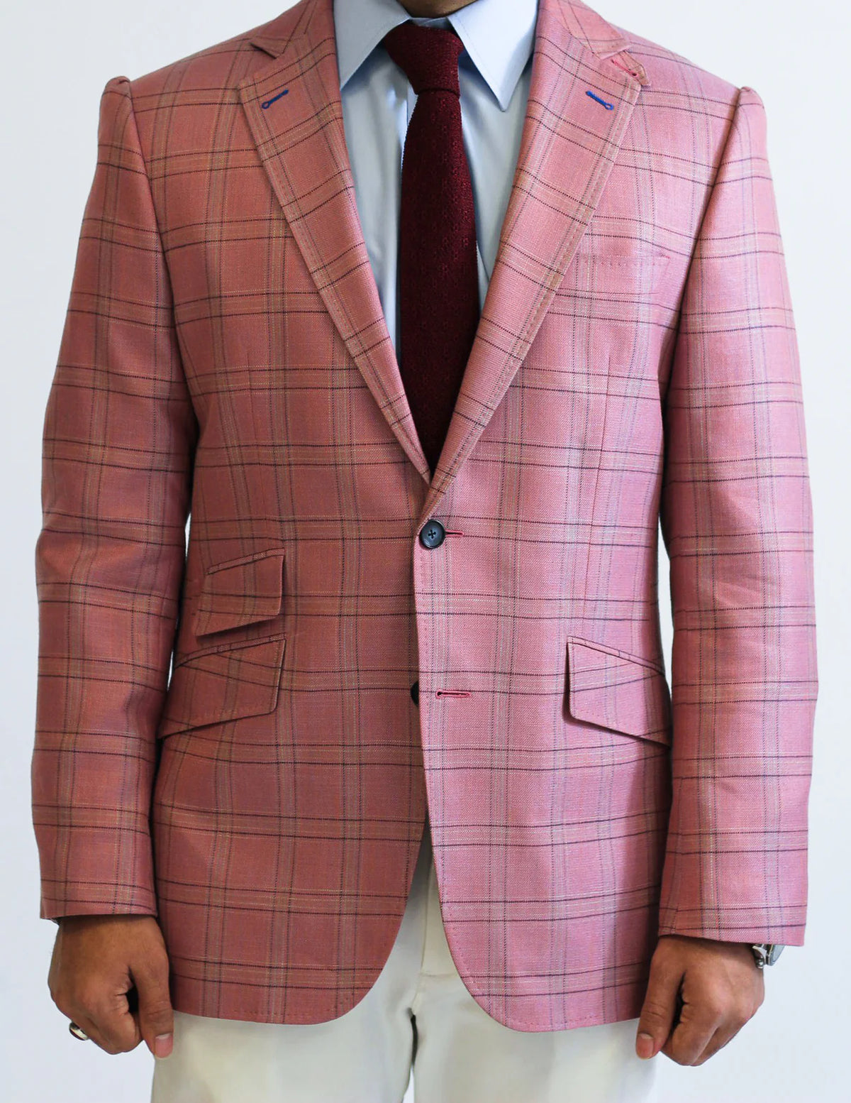 PURE | Costume à carreaux Cavani – Rose
