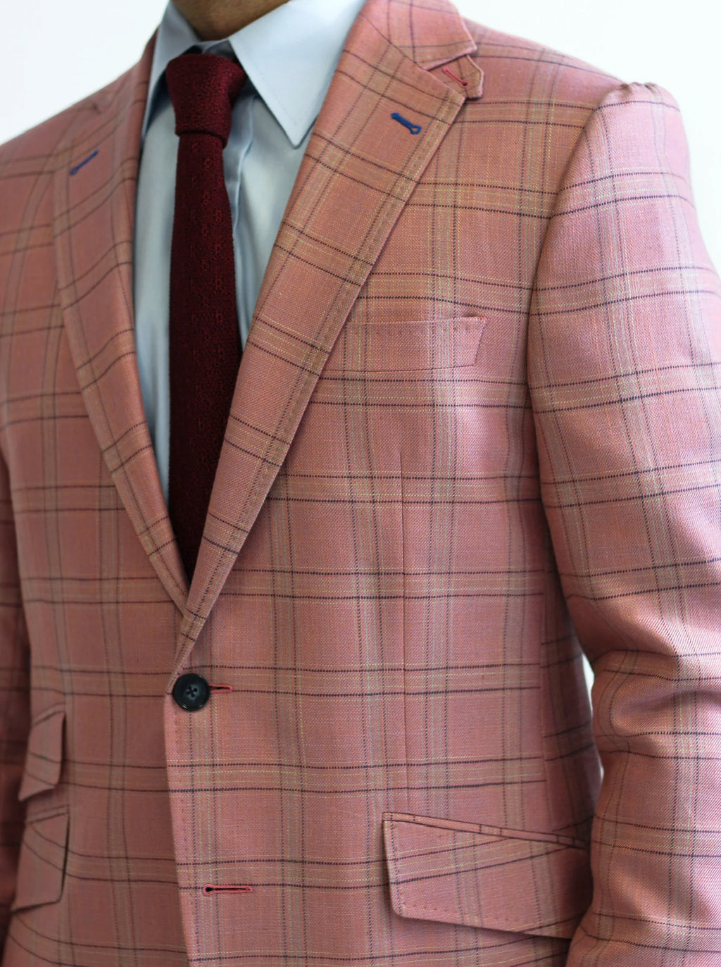 PURE | Costume à carreaux Cavani – Rose