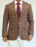 PURE | Costume à carreaux Cavani – Marron / Rose
