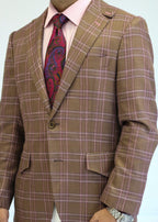 PURE | Costume à carreaux Cavani – Marron / Rose