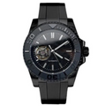MONTRE MOD MARINER | CŒUR OUVERT NOIR | BRACELET EN SILICONE