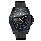MONTRE MOD MARINER | CŒUR OUVERT NOIR | BRACELET EN SILICONE