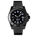 MONTRE MOD MARINER | NOIRE INTÉGRALE | BRACELET EN SILICONE