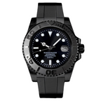 MONTRE MOD MARINER | NOIRE INTÉGRALE | BRACELET EN SILICONE