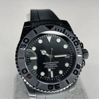 MONTRE MOD MARINER | NOIRE INTÉGRALE | BRACELET EN SILICONE