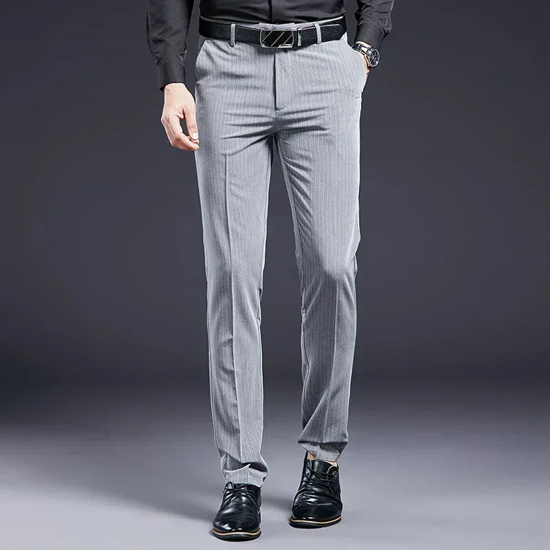 Premium Men's Suit Trousers Striped - Pure - PURECLO