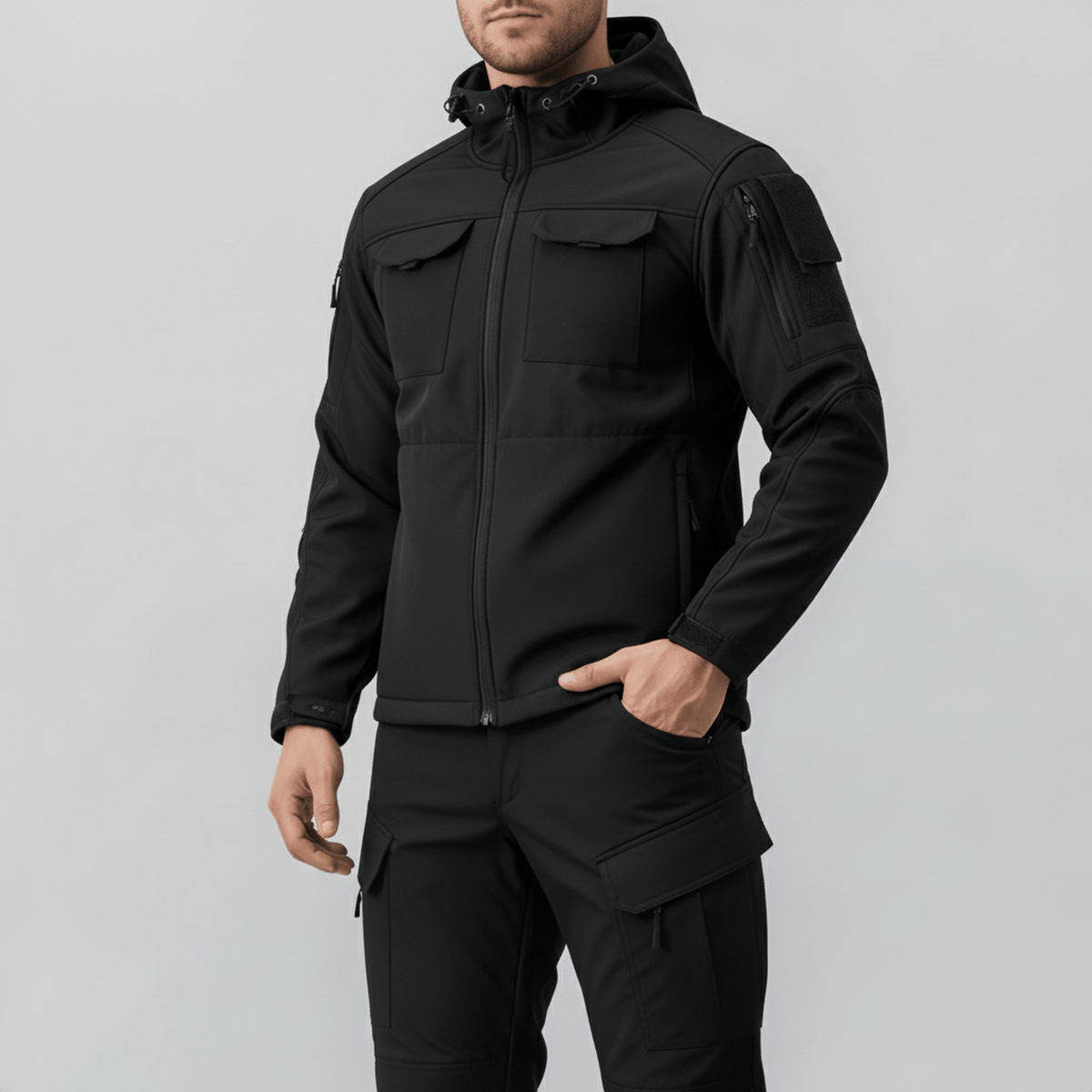 Veste tactique doublée en polaire