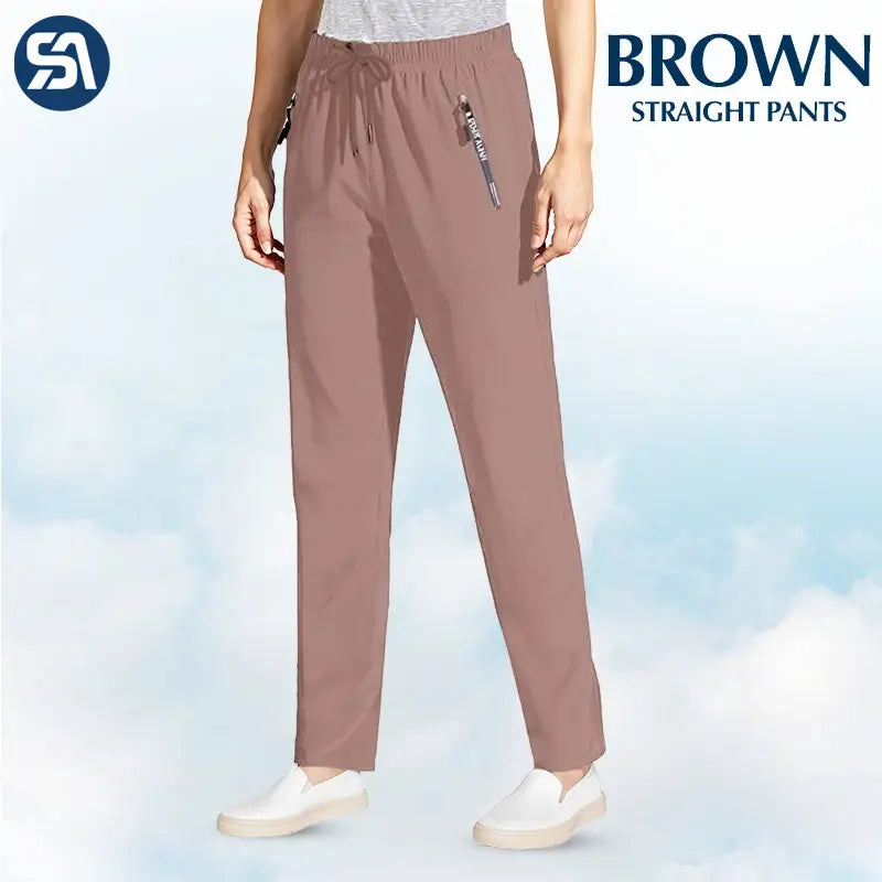 Pure&amp;Clo - Pantalon ultra-doux à taille haute élastique et confortable 