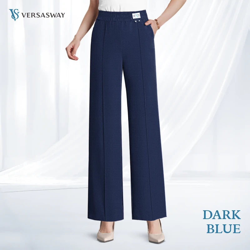 Pure&amp;Clo - Pantalon ultra-doux à taille haute élastique et confortable 