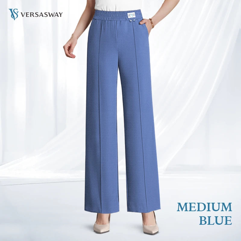 Pure&amp;Clo - Pantalon ultra-doux à taille haute élastique et confortable 