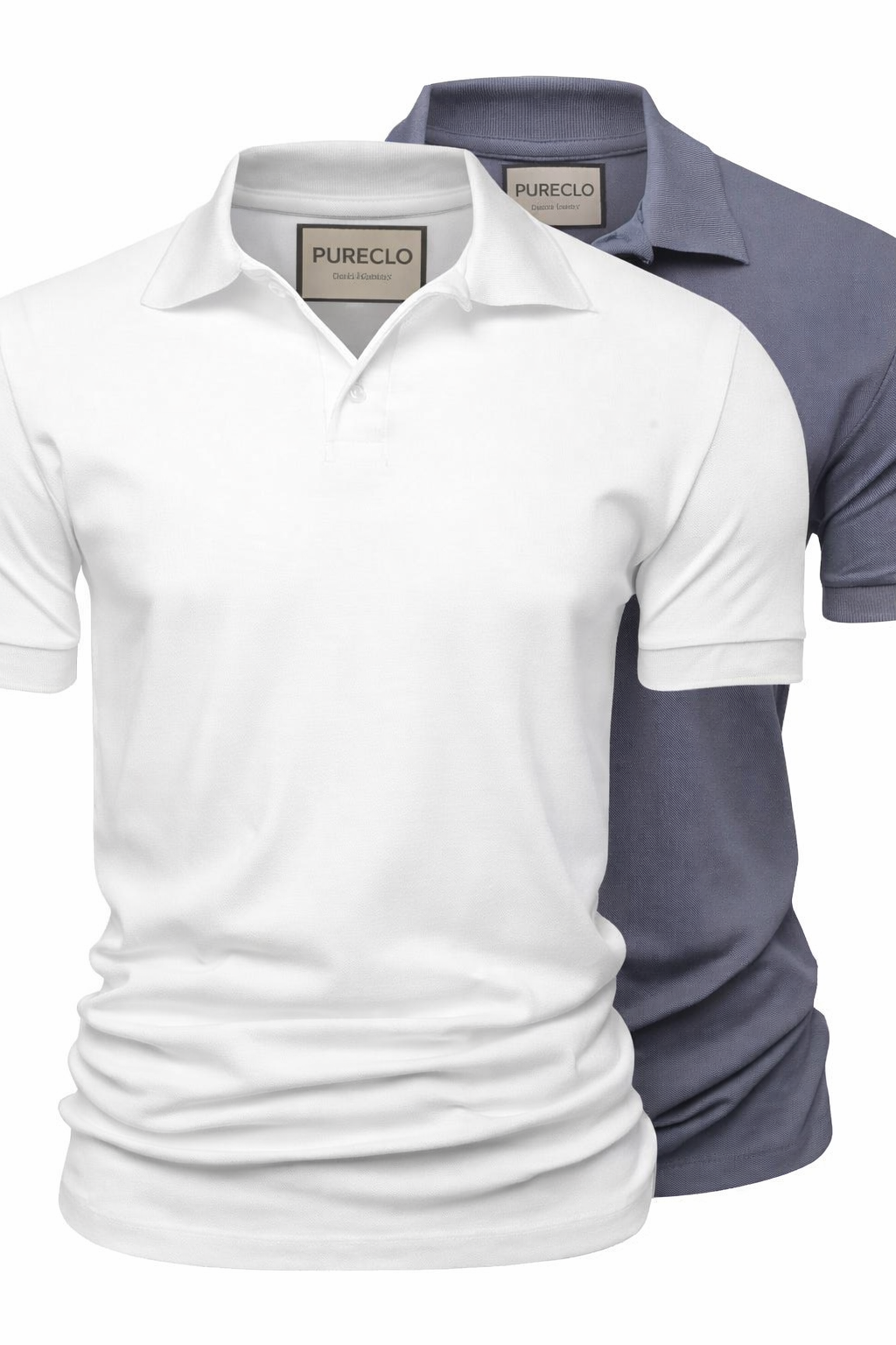PURE - Lot de 2 polos en piqué de coton Pima 