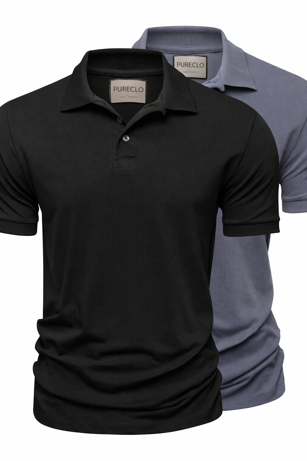PURE - Lot de 2 polos en piqué de coton Pima 