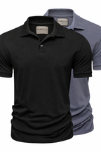 PURE - Lot de 2 polos en piqué de coton Pima 