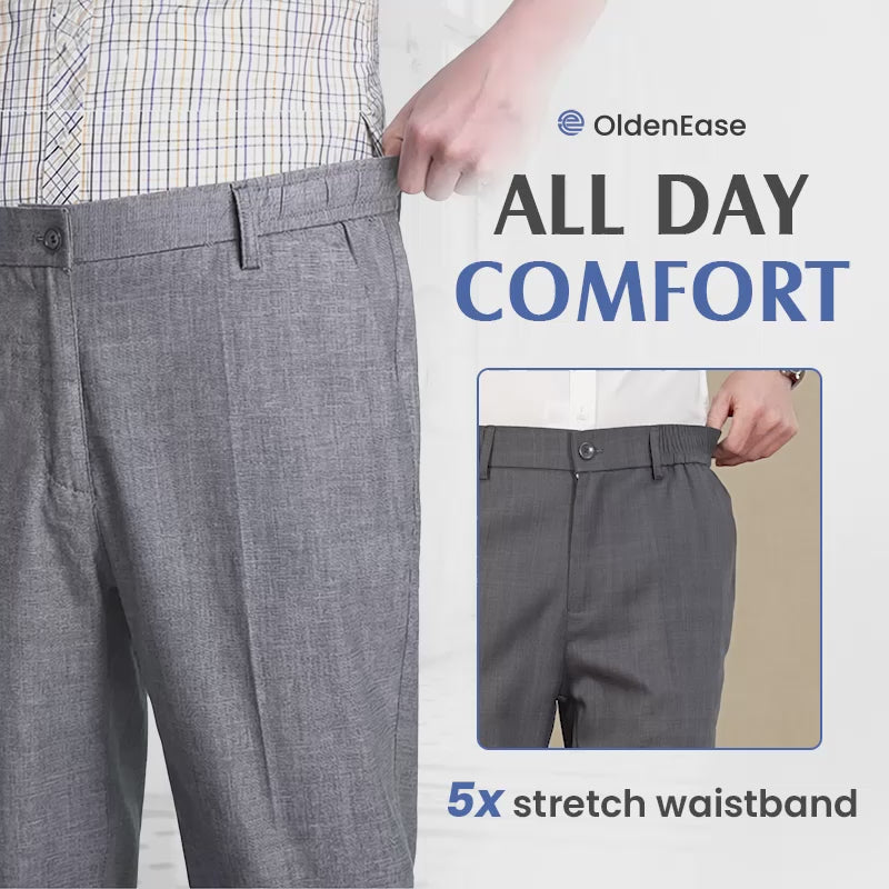 OldenEase - Men’s Classic Ice Silk High Waist Comfort Pants