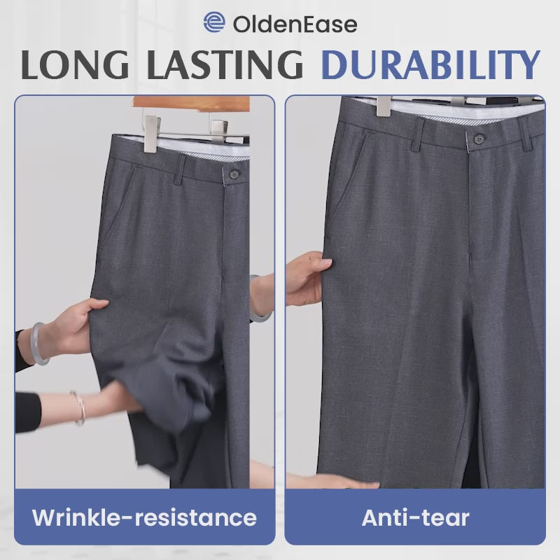 OldenEase - Men’s Classic Ice Silk High Waist Comfort Pants