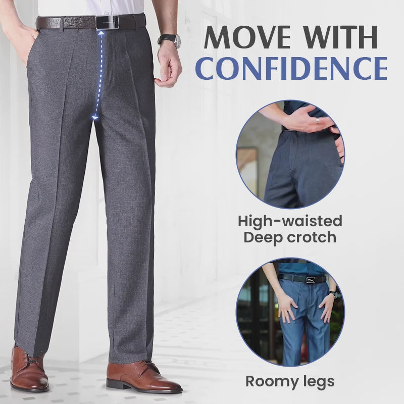 OldenEase - Men’s Classic Ice Silk High Waist Comfort Pants