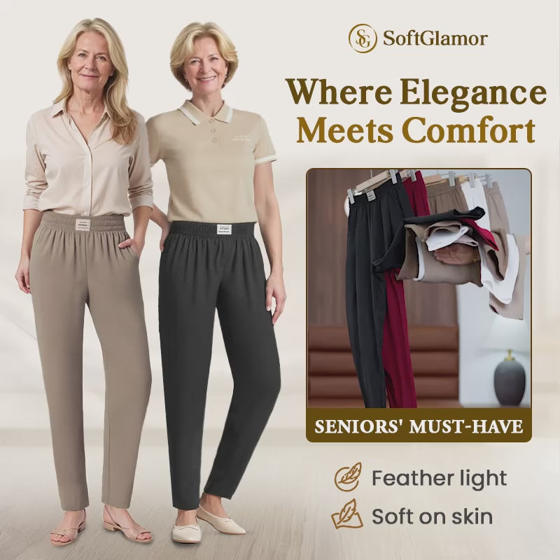 Pantalon Pure&amp;Clo pour femme, ultra doux et fluide, facile à enfiler