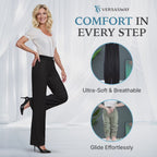 Pure&amp;Clo - Pantalon ultra-doux à taille haute élastique et confortable 